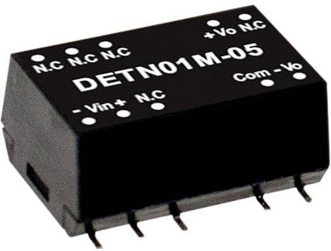 MEAN WELL DETN01M-15SC DC/DC-Wandler 12V-15V 0,034A 1W Schwarz - Bild 1
