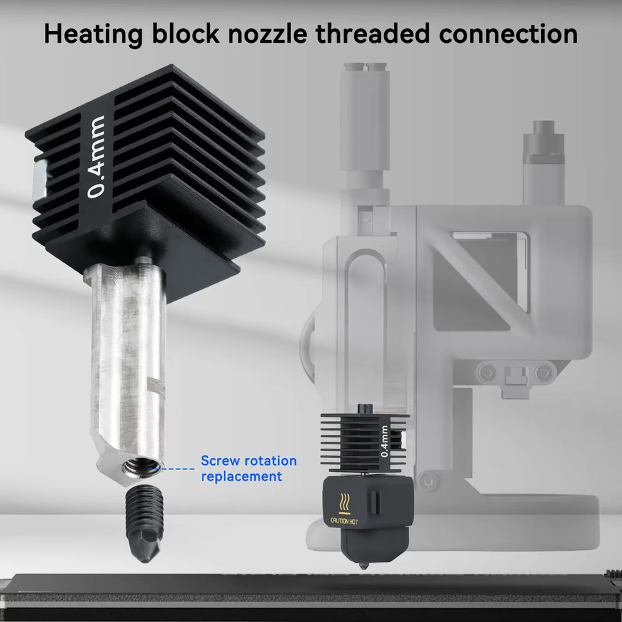 Bambu Lab Hotend-Kit für A1 Mini und A2L mit gehärteten Stahldüsen in 0,2 mm, 0,4 mm, 0,6 mm und 0,8 mm - Bild 3