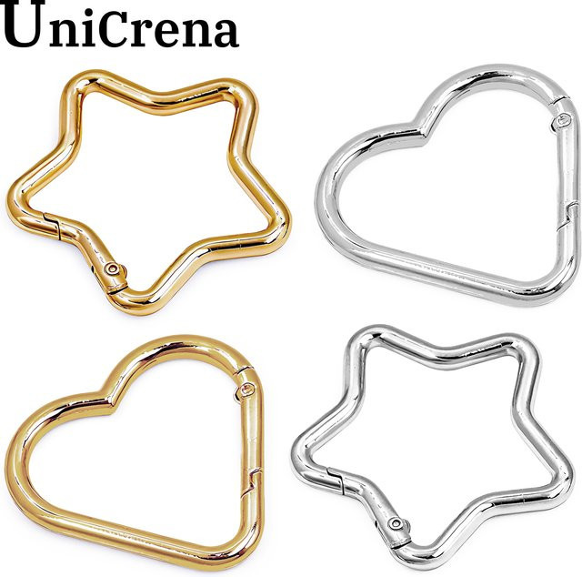 Unicrena Herzkarabiner, Silber, 4 Stück - Bild 1