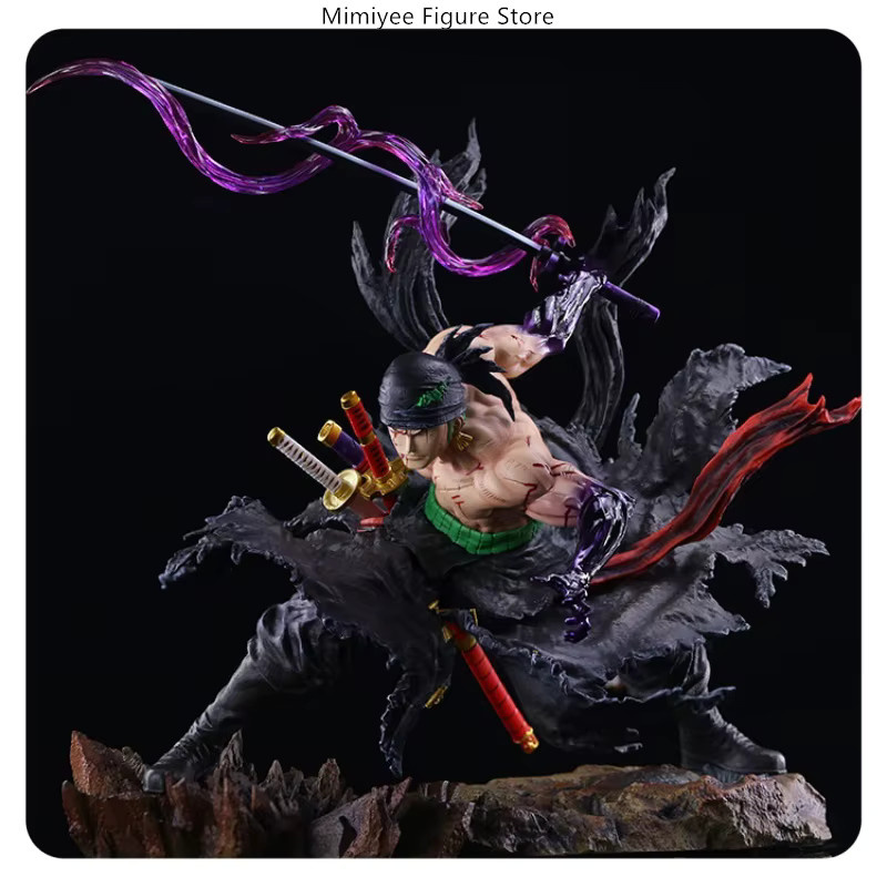 Bandai One Piece Roronoa Zoro Doppelköpfige Anime-Figur Modellstatue, 34cm - Bild 2