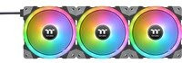 Thermaltake SWAFAN EX12 RGB TT Premium Edition PC-Gehäuselüfter Set, 3 Stück, Schwarz/Transparent, B/H/T: 12 x 12 x 2,5 cm - Bild 1