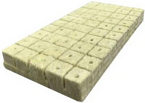 50 Stück Steinwolle Pflanzwürfel aus Mineralfaser in Beige für Hydroponik und die erdelose Kultivierung von Sämlingen - Bild 1