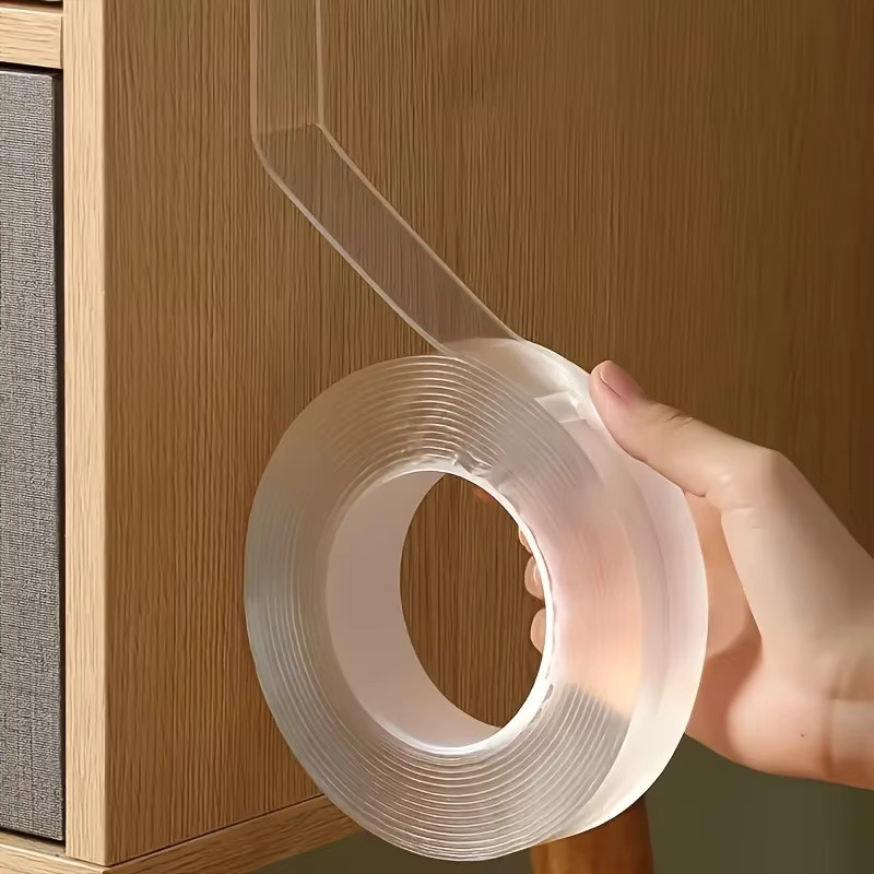 Doppelseitiges Nano-Klebeband transparent, 10 m superstarker wasserfester Klebstoff für Kunststoff, Holz, Glas und Metall - Bild 4