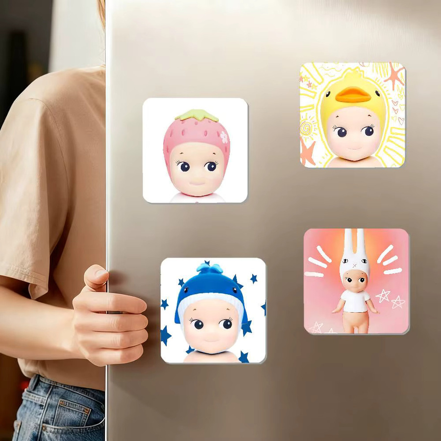 E-Elemental Kawaii Kühlschrankmagnet quadratische Aufkleber Mehrfarbig - Bild 4