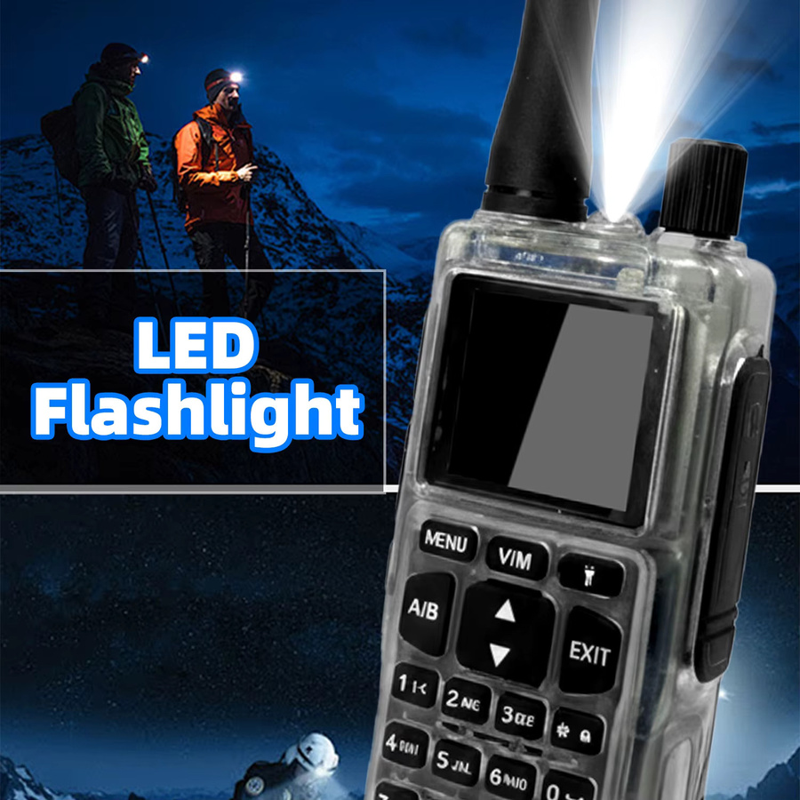 Baofeng MINI-5 Walkie-Talkie mit 5W Dualband-Kommunikation, USB-C Ladeschnittstelle und Kopierfunktion in Transparent - Bild 6