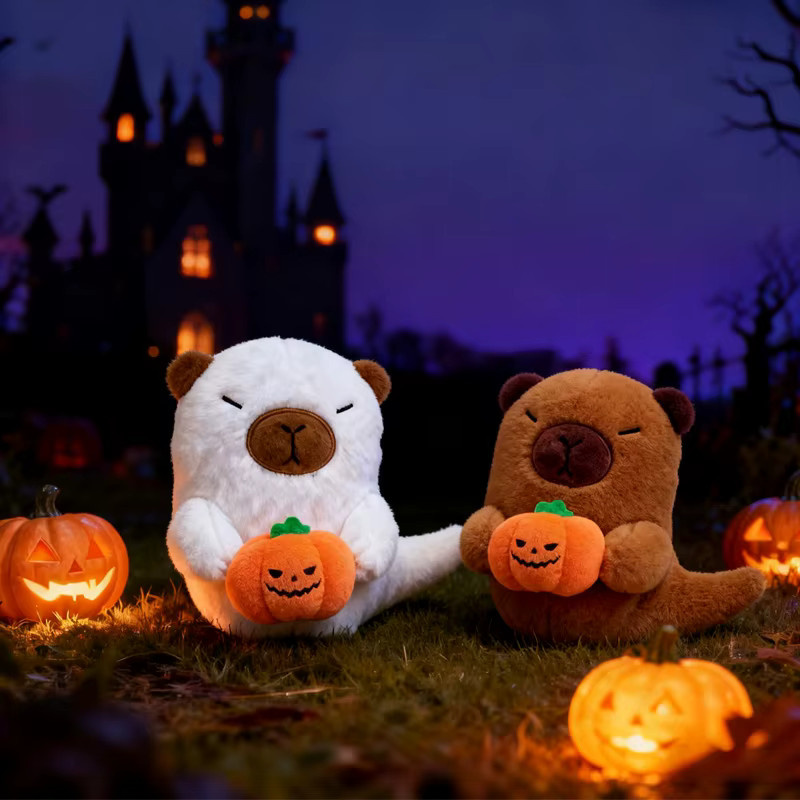 DOYOUDO Capybara Geist Kürbis, Plüsch, 19 cm, Halloween - Bild 2