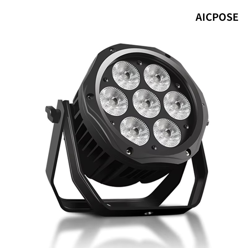 AICPOSE 6-in-1 LED Par-Licht, Wasserdichtes RGBW DMX Effektlicht für professionelle Bühne, DJ und Outdoor-Einsatz, Schwarz - Bild 4