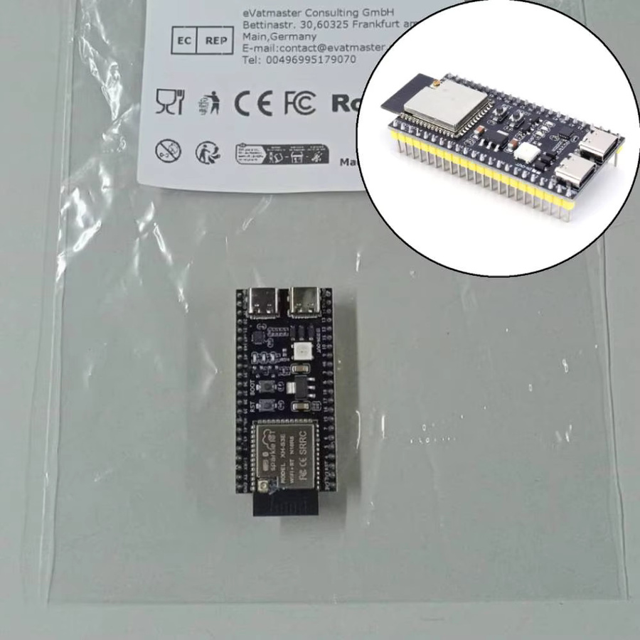 Shunmaii ESP32-S3 Dual Type-C Entwicklungsboard mit WiFi-Erweiterungsplatine und 2,4G WLAN-Modul in Schwarz - Bild 4