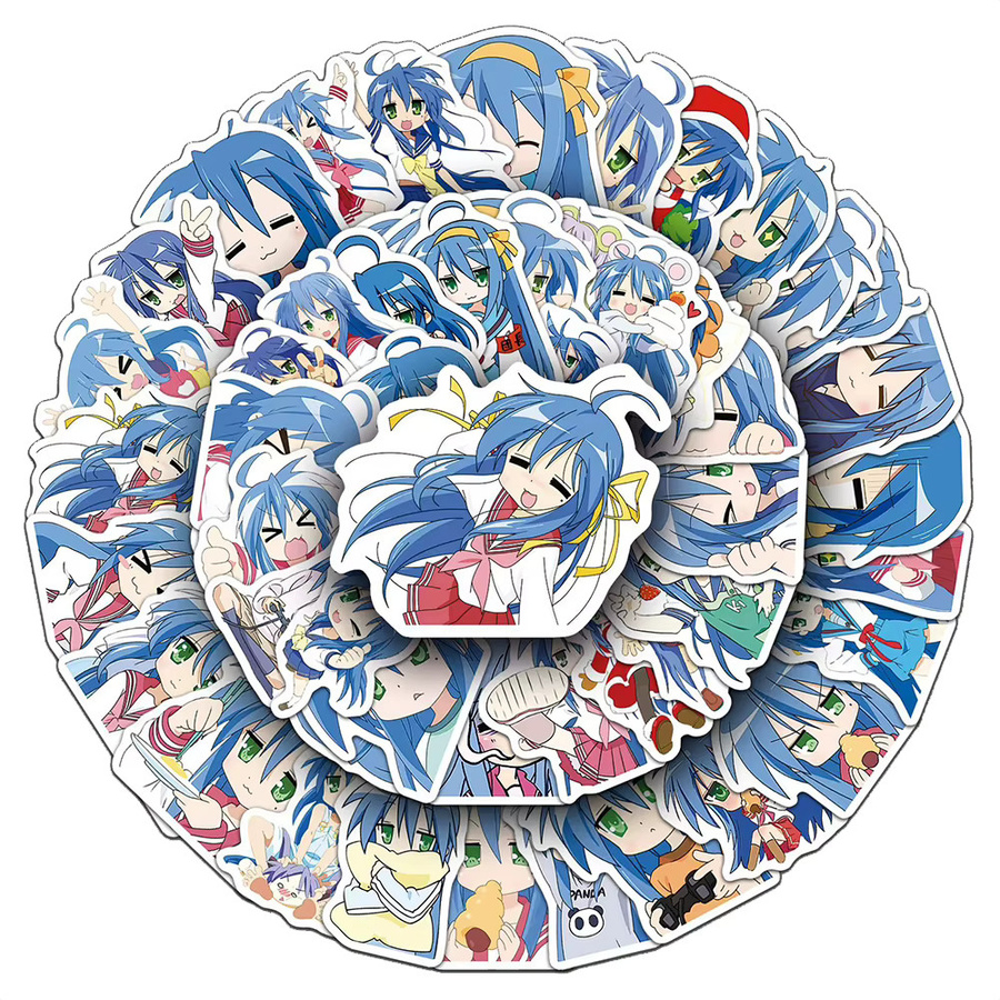 Bandai Anime Lucky Star Aufkleber, Izumi Konata, Sticker, multicolor - Bild 2