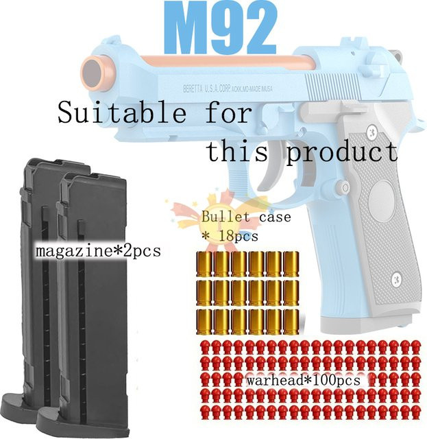 M92 Magazin Bullet Case Zubehörpaket, Gel Blaster Zubehör, Schwarz, Kunststoff - Bild 1