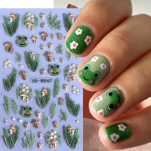 SWEET TREND Nail Art Aufkleber, 5D Geprägt, Glänzend, Unisex - Bild 1
