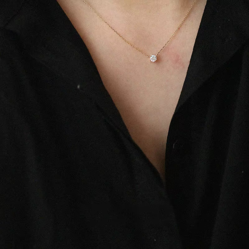 SOMILIA Halskette 925 Silber, 18K Gold überzogen, Zirkonia, Damen - Bild 4