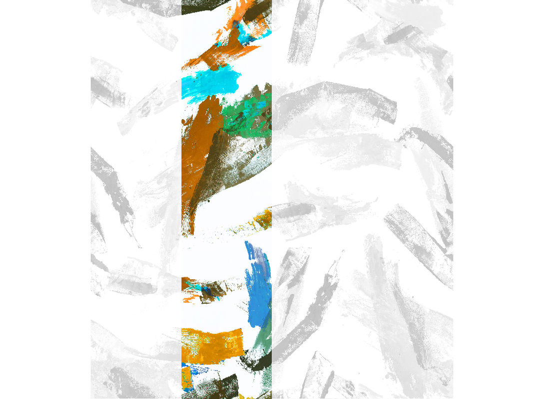 Jannelli & Volpi Mural Jack Wanddekor Abstract Orange Green Panel 2 - Bild 2