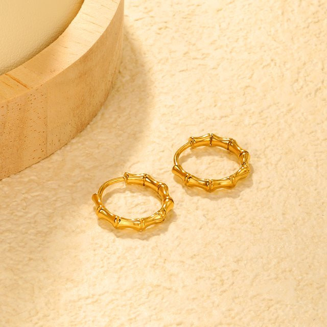 LUXUKISSKIDS Ohrringe, 18-Karat-vergoldet, Edelstahl, Gold, Damen, Vintage - Bild 1