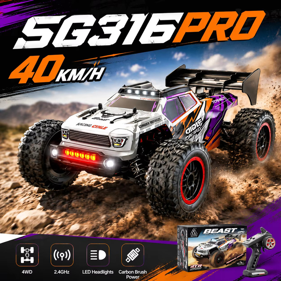 ZNLYRION RC Drift Auto, 1/16, 4WD Offroad, mit LED-Scheinwerfer, Spielzeugauto - Bild 2