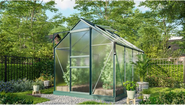 Vitavia Gewächshaus Marley inkl. Ready2Grow Zubehör-Set, smaragdgrün, 5 m², mit Polycarbonat-Platten und Aluminiumrahmen - Bild 1