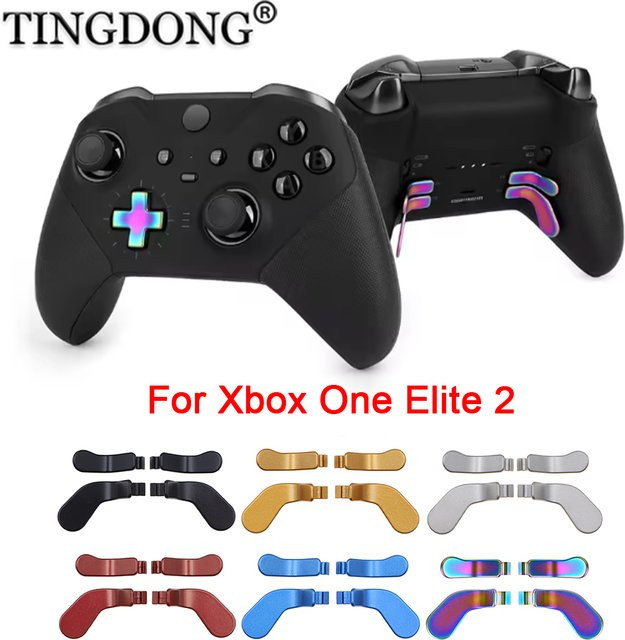 TingDong 4-in-1 Metall-Paddel-Controller Auslöser und Rücktaste für Xbox One Elite 2 in Lila - Bild 1