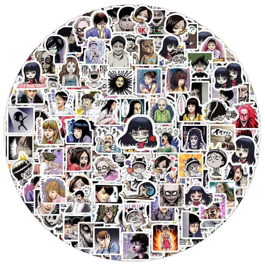 125 Stück Tomie Junji Ito Aufkleber im Horror Anime Stil, bunte Sticker für Laptop, Scrapbook und DIY-Projekte - Bild 3