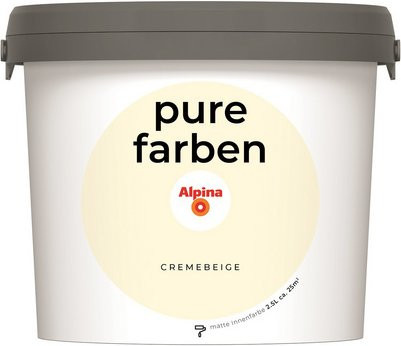 Alpina Wandfarbe Pure Farben Beige Matt 2,5 l - Bild 1