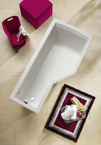 Asymmetrische OTTOFOND Badewanne Cello aus Acryl in Weiss, B/T/H: 80 x 170 x 45 cm - Bild 2