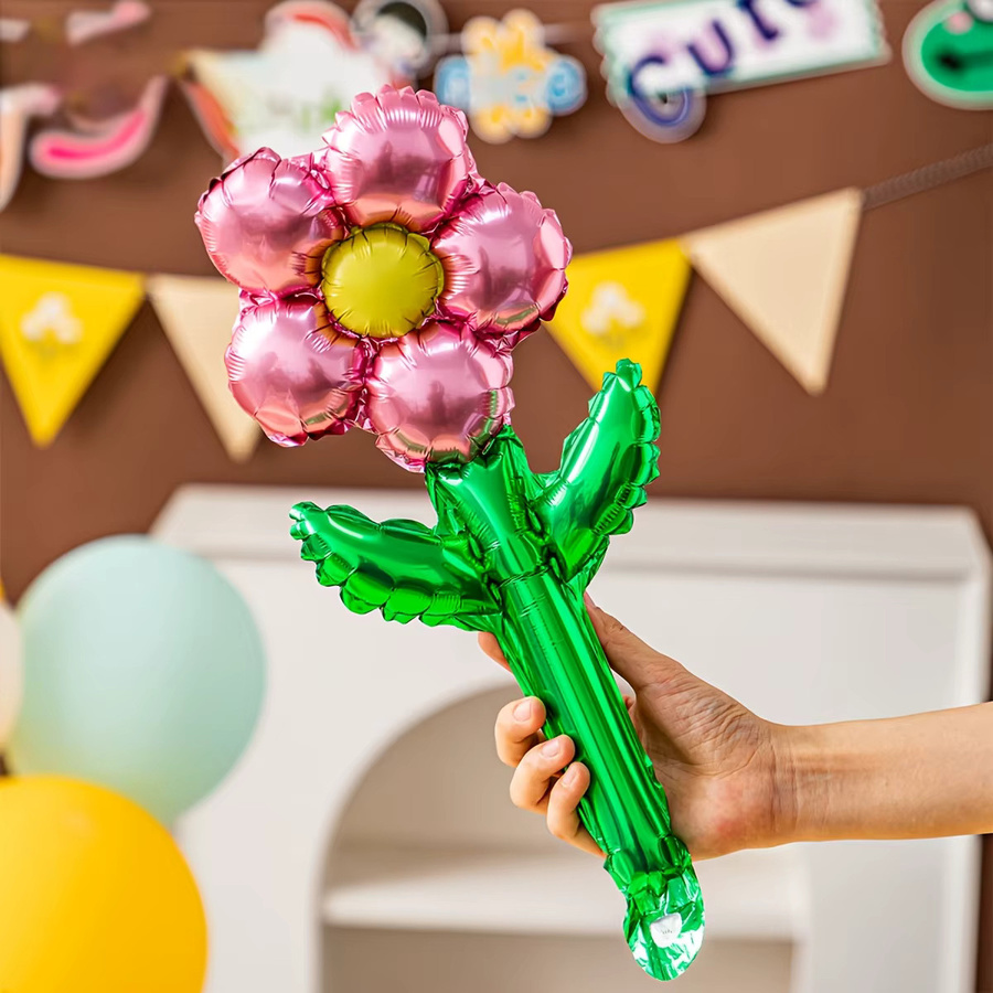 10 Stück DUTRIEUX Blumenballons aus Aluminiumfolie in Mehrfarbig für Partydekoration bei Geburtstag oder Hochzeit - Bild 2
