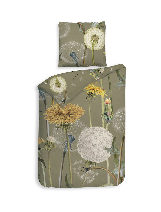 Heckett & Lane Twill Bettwäsche aus Baumwolle mit floralem Design in Green, B/H: 155 x 220 cm und 80 x 80 cm - Bild 1