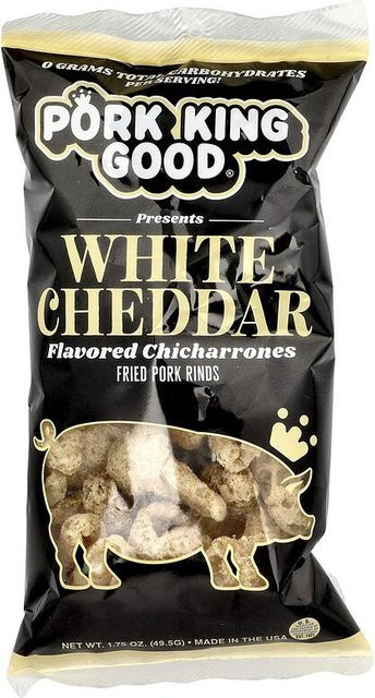 Schweinekönig Chicharrones Weißer Cheddar 49,5 g - Bild 1