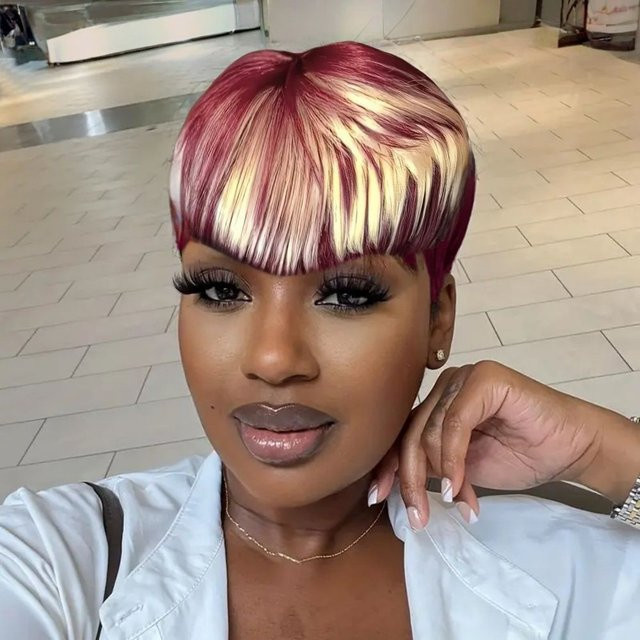 OYM HAIR Pixie-Perücke, Echthaar, Damen - Bild 1