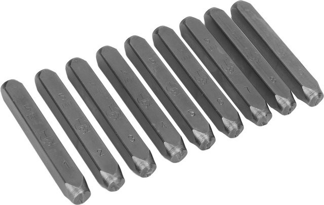 9-teiliges Zahlenstempel-Set Shoemst aus Metall in Grau mit Aufbewahrungsbox für Schmuck und Handwerk, 5mm Zahlenstanzset - Bild 1