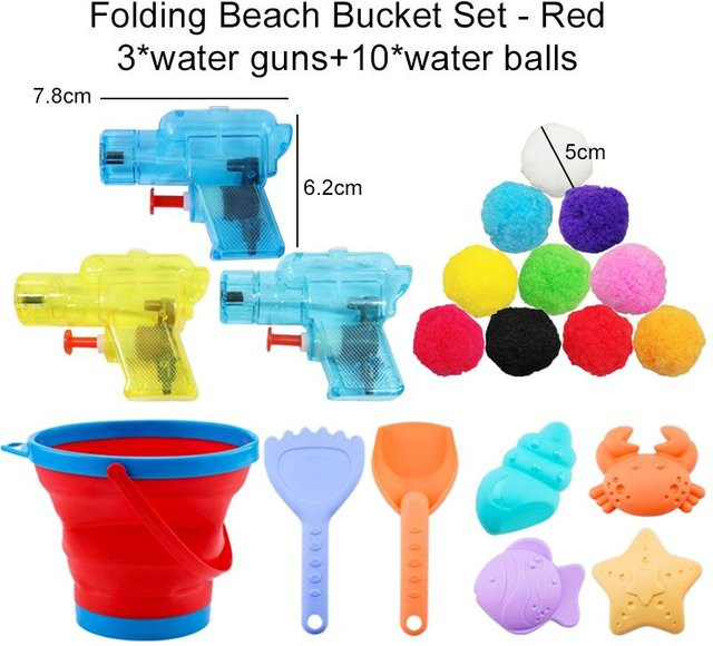 Yiran bag Sand Spielzeug, Eimer, Wasserpistole, Kunststoff, ab 3 Jahre - Bild 1