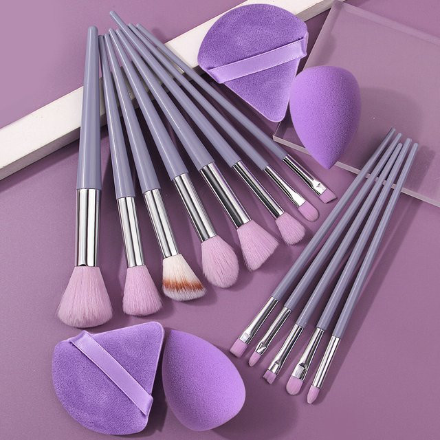 KOSSHOW Make-up-Pinsel-Set, 17-teilig, lila, für Gesicht - Bild 1