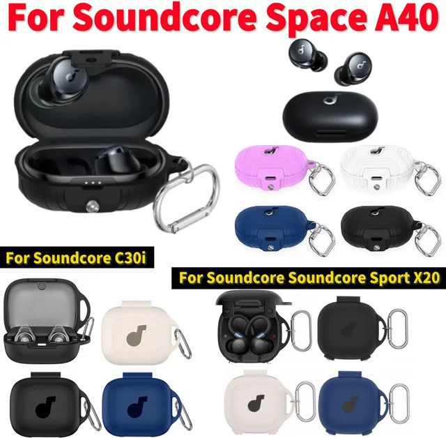 Silikon Schutzhülle für Anker Soundcore Raum A40 Kopfhörer in Blau - Bild 1