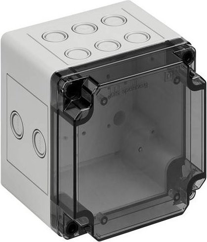 Spelsberg SVi LQ-t Universal-Gehäuse aus Kunststoff in Grau und Transparent, B/T/H: 15,0 x 15,0 x 13,7 cm - Bild 1