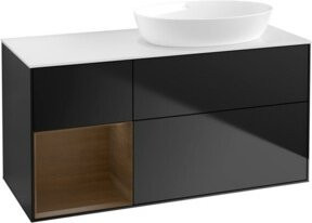 V&B Waschtischunterschrank Finion Wandbeleuchtung in Weiß lackiert B/T/H: 120 x 50,1 x 50,1 cm - Bild 1
