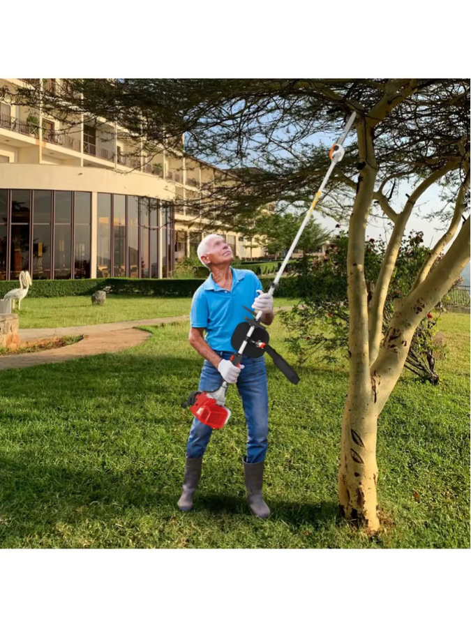 Bymaocar 43CC 2-Takt-Benzin-Stangensäge Teleskop-Hochastsäge mit 12-Zoll-Kettensäge und 1,25 kW für Garten- und Baumbeschnitt - Bild 7