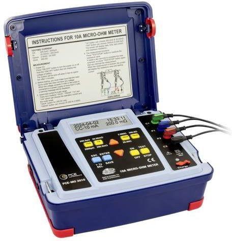 PCE Instruments Mikroohmmeter PCE-MO 2010 in Blau mit 4-Leiter-Messmethode - Bild 1