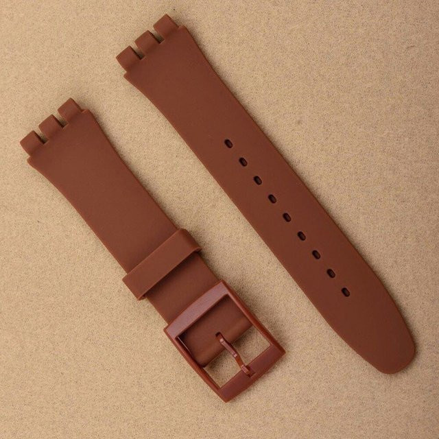 AVE Uhrenarmband Silikon, braun, Unisex - Bild 1