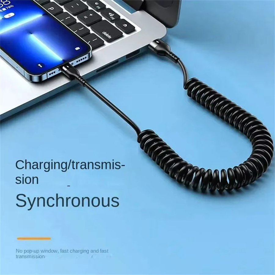 USB Typ C Schnellladegerät mit 66W und versenkbarem Kabel für Huawei, Xiaomi und Redmi, PD Schnellladefunktion, Farben: Schwarz oder Weiß - Bild 6