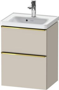 Duravit Waschtischunterschrank D-Neo in Taupe Beige, Wandmontage, Glänzend, B/T/H: 48,4 x 37,2 x 62,5 cm - Bild 1