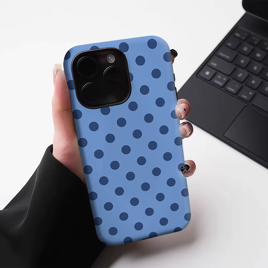 Apple iPhone 17 16 15 14 13 Pro Max Plus Polka Dots Magnetische Handyhülle mit robuster Einzel- und Doppelschicht-Schutzfunktion - Bild 5
