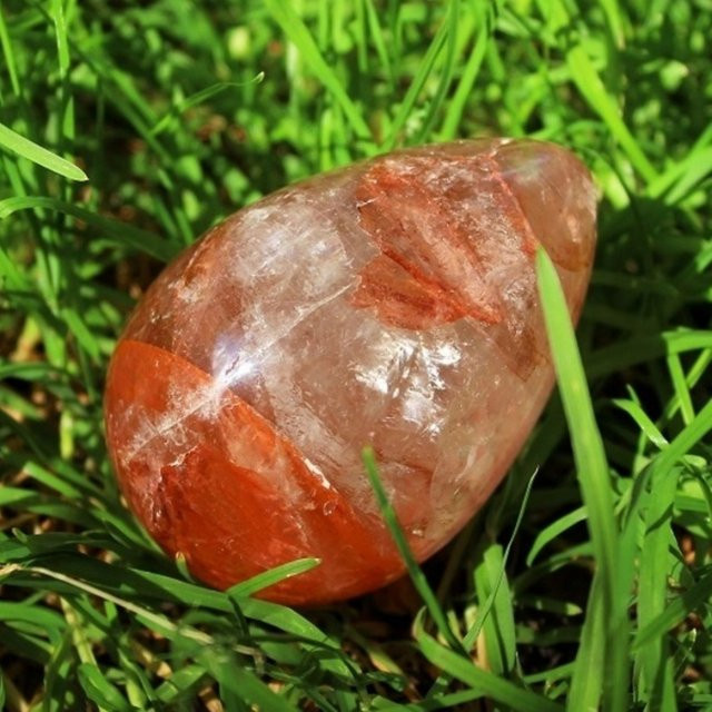 CrystalHola Feuerquarz-Ei-Ornament in Mehrfarbig, Naturkristall Dekoration in Ovaler Form - Bild 1