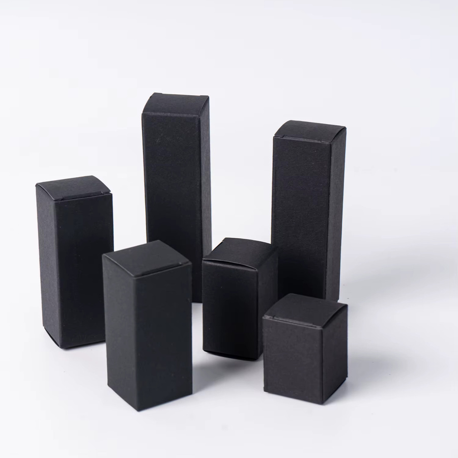 50 Stück faltbare Kraftpapier-Boxen in Schwarz und Weiß als rechteckige Geschenkboxen für Kerzen, Süßigkeiten, Hochzeiten oder Partys - Bild 2