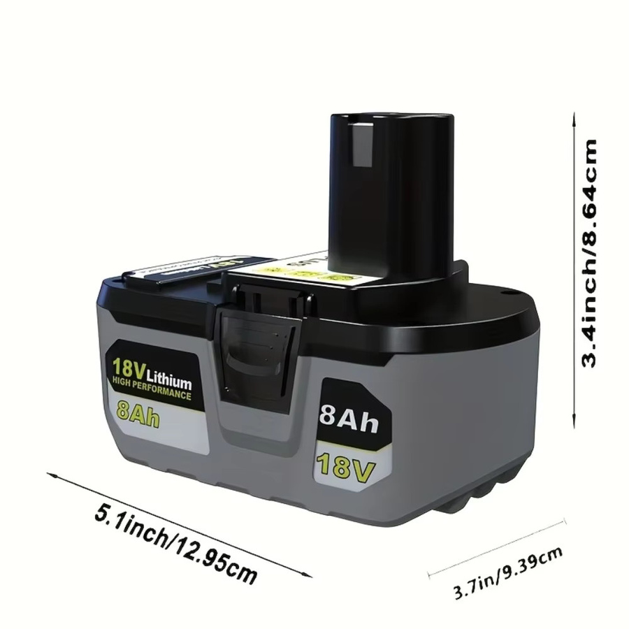 Ryobi ONE+ 18V Lithium-Ionen-Ersatzakku mit 8,0 Ah Kapazität für tragbare Energiequellen - Bild 3