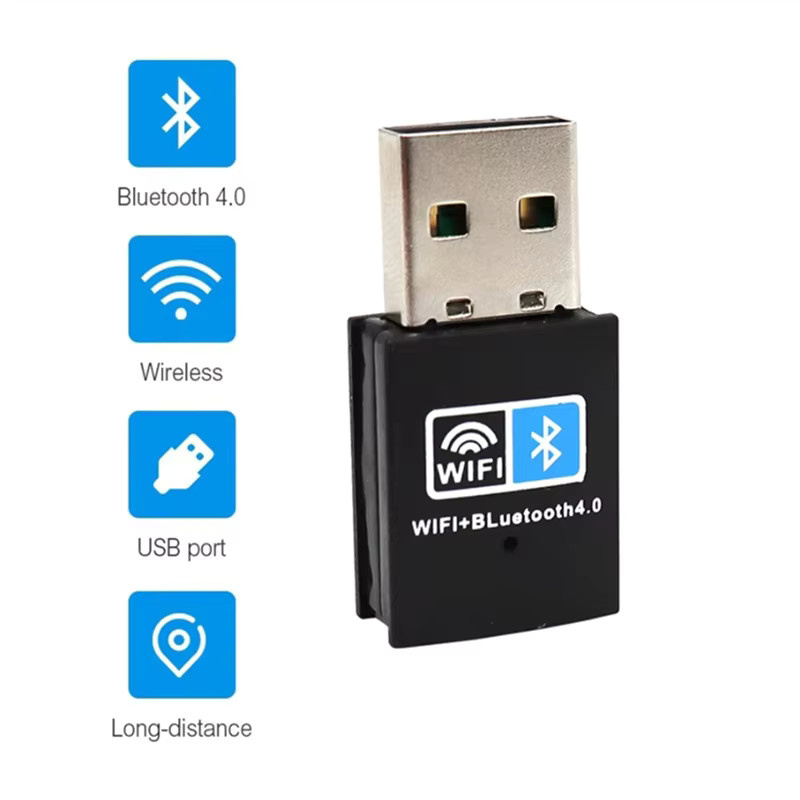 TABLLYUGE 2-in-1 USB WLAN und Bluetooth Adapter Schwarz, 150Mbps WiFi 2,4G und Bluetooth V4.2 Dongle mit RTL8723BU Chip für Desktop und Laptop - Bild 2