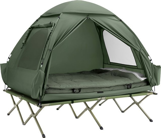 SoBuy 4in1-Campingzelt für 2 Personen mit Campingliege, Schlafsack und Luftmatratze in Grün (OGS32-L-GR) - Bild 1