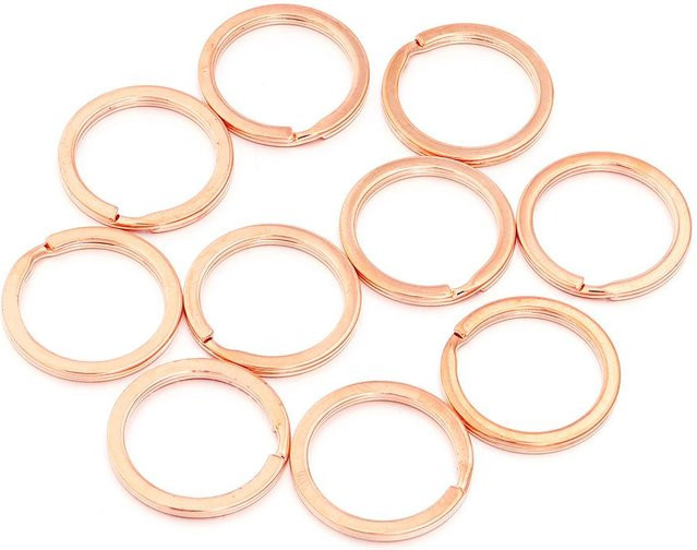 YULIN Schlüsselringe Metall, Roségold, Unisex, 20mm - Bild 1