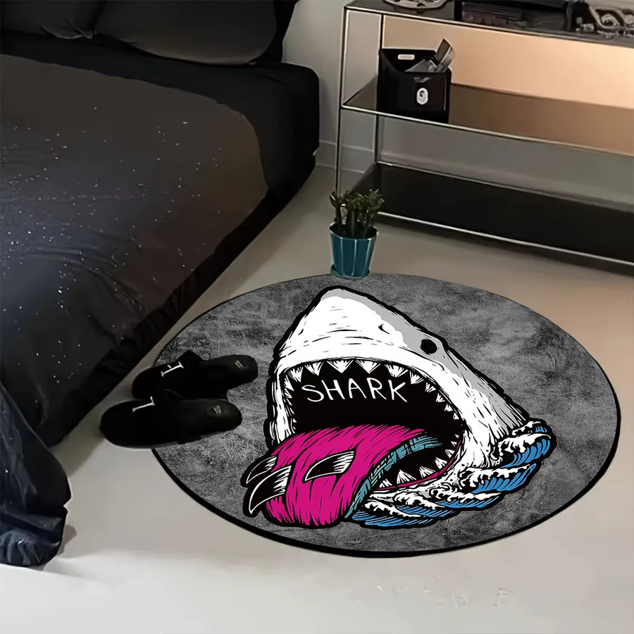 VIKAMA Hai Teppich mit Cartoon-Design in Multicolour für Wohnzimmer und Schlafzimmer, B/T: 80 x 80 cm - Bild 3