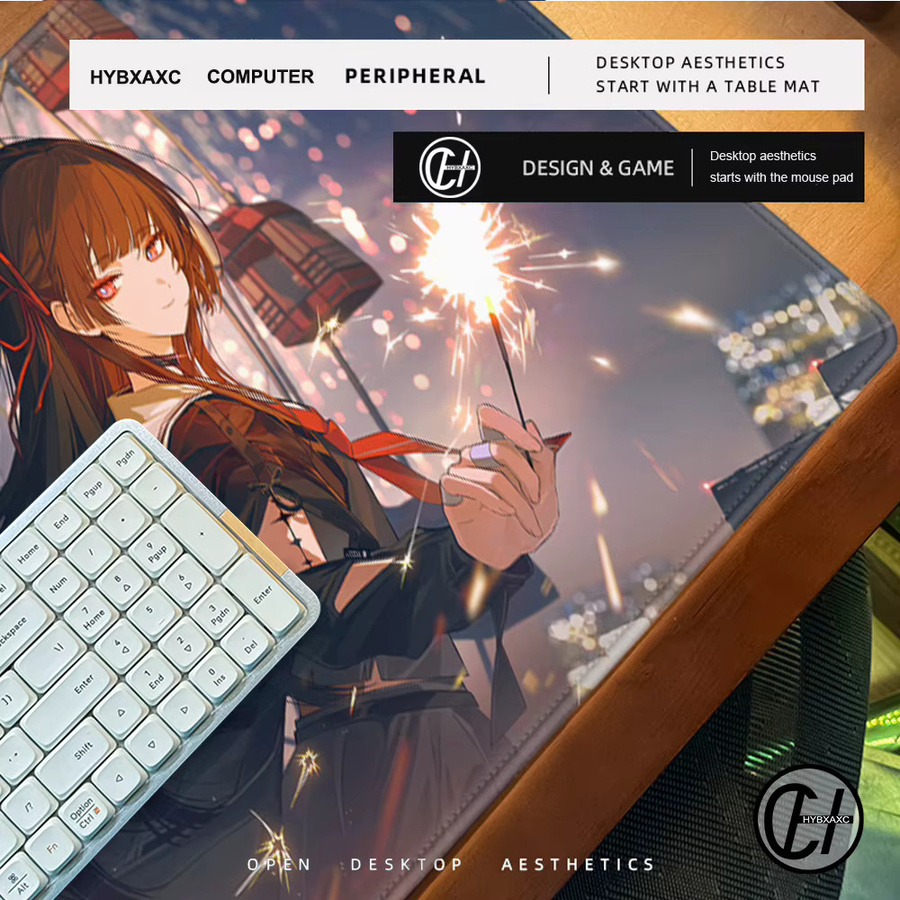 HYBXAXC Wuthering Waves Chisa Mousepad Kawaii Anime-Mädchen Gaming Mauspad in Multicolour mit rutschfester Gummibasis und HD-Druck - Bild 5