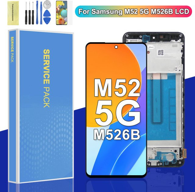 Samsung M52 5G M526 M526B Ersatz LCD Display mit 6.7 Zoll AMOLED Touchscreen in Schwarz - Bild 1