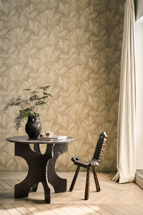 Omexco Tapete Hierbas OAS201 in Beige und Braun mit botanischem Abstract-Design - Bild 1